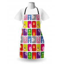 Cartoon Colorful Frames Apron