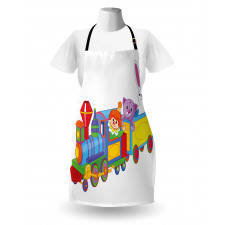 Clown Cat Bunny Train Apron