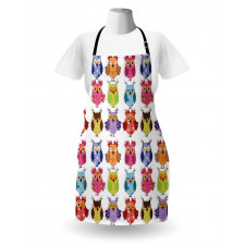 Cartoon Owls Emotions Apron