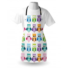 Friendly Bird Owl Comic Apron