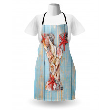 Aqua Typography Design Apron