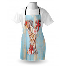 Aqua Typography Design Apron