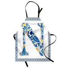 Floral Vintage Azulejo Apron