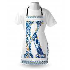 Leaves Blooms Initial Apron