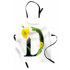 D Silhouette Daffodils Apron