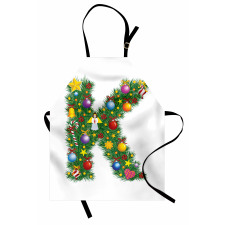 Tree Font Xmas Apron