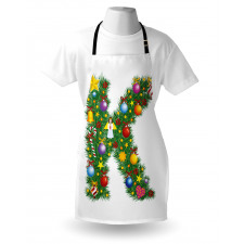 Tree Font Xmas Apron