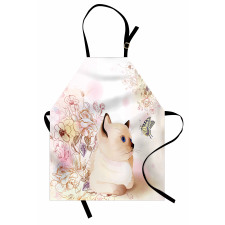 Pastel Kitty and Butterflies Apron