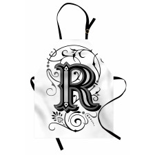 Antique R Typography Apron