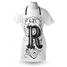 Antique R Typography Apron