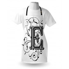 Capitaized Sign Swirls Apron