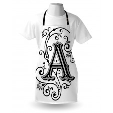 Abstract First Letter Apron