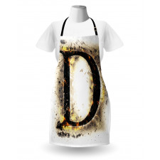 Blazing Uppercase D Apron