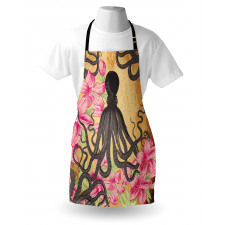 Kraken Roses Leaves Apron