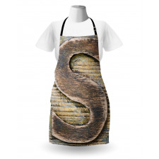 Wooden Block S Font Apron