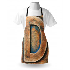 Scratched Rough Font Apron