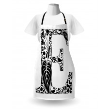 Floral Swirls Big Leaf Apron