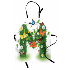 Flower and Butterfly M Apron