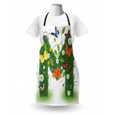 Flower and Butterfly M Apron