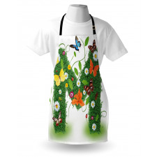 Flower and Butterfly M Apron