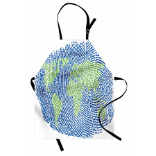 Fingerprint World Map Apron