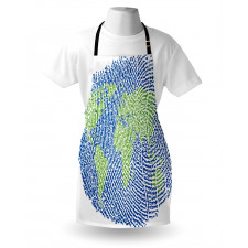 Fingerprint World Map Apron