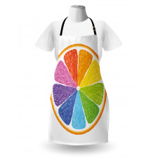 Rainbow Colored Orange Apron