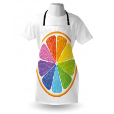 Rainbow Colored Orange Apron