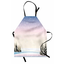 Snowfall and Pine Trees Apron