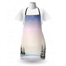 Snowfall and Pine Trees Apron