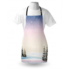 Snowfall and Pine Trees Apron