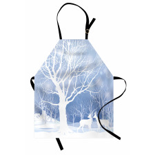 Abstract Winter Deer Apron