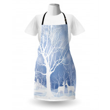 Abstract Winter Deer Apron