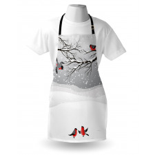 Wintertime Cartoon Birds Apron