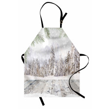 Wooden Surface Image Apron