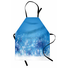 Music Notes Snowflakes Apron