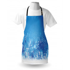 Music Notes Snowflakes Apron