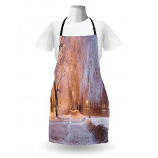 Night Scene Frozen Trees Apron