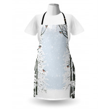 Trees Bullfinch Birds Apron