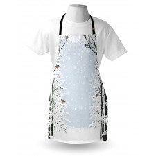 Trees Bullfinch Birds Apron