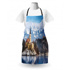 Lake Scene Illustration Apron