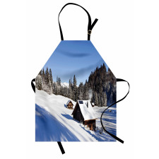 Log Cabins in Mountains Apron