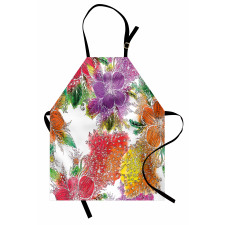 Abstract Colorful Flowers Apron