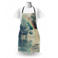 Romantic Water Drops Rainbow Apron