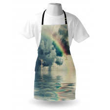 Romantic Water Drops Rainbow Apron