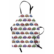 Colorful Fast Sports Car Apron