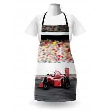 Red Race Car Side View Apron