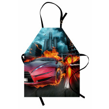 Red Hot Concept Car Flames Apron