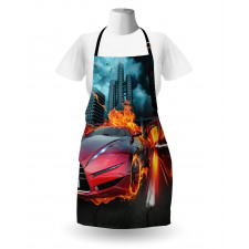 Red Hot Concept Car Flames Apron