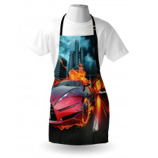 Red Hot Concept Car Flames Apron